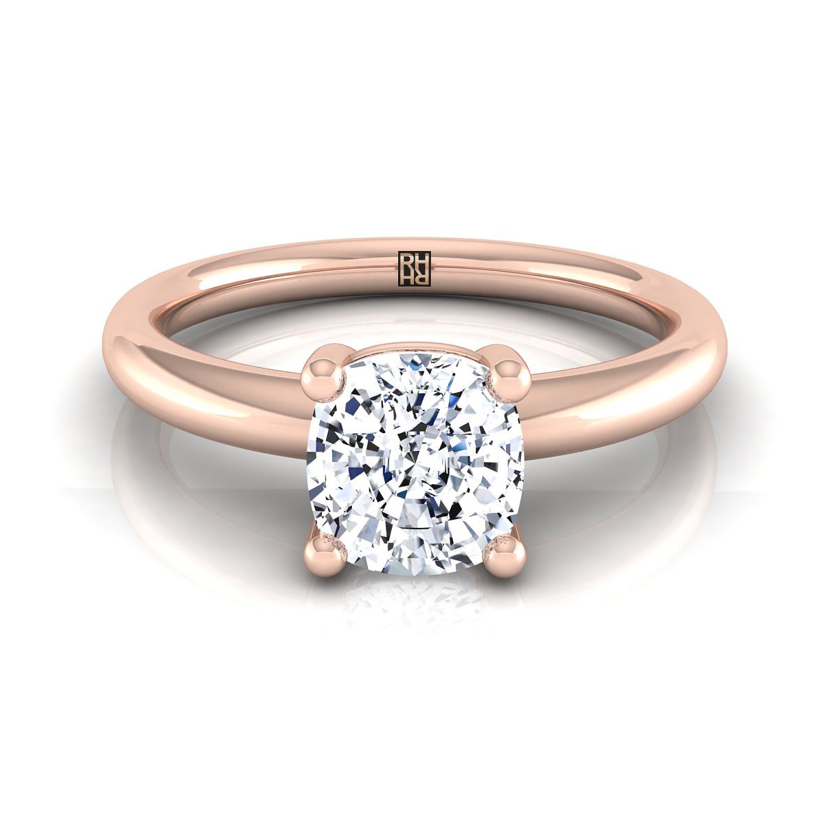The Tori cushion engagement ring setting in 14K Rose Gold | RockHer