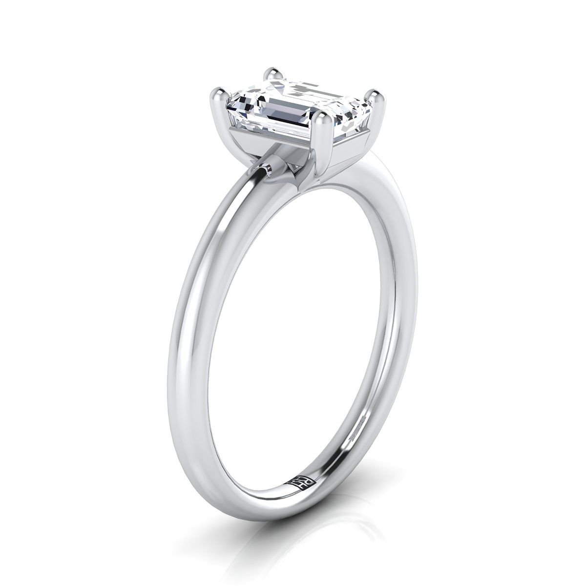 Made to order: The Tori emerald engagement ring setting in 18K White Gold | RockHer