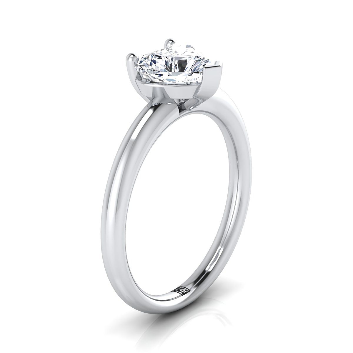 Select Solitaire styling on The Tori heart engagement ring setting | RockHer