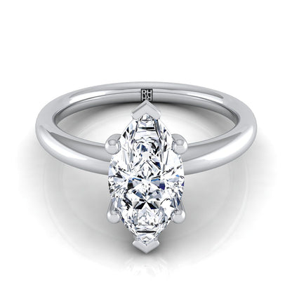 Tori Select Solitaire Marquise Lab Diamond Engagement Ring in Platinum | RockHer