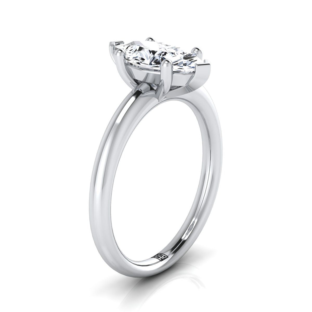 Made to order: The Tori marquise engagement ring setting in 18K White Gold | RockHer