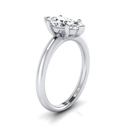 Tori Select Solitaire Marquise Lab Diamond Engagement Ring in Platinum | RockHer