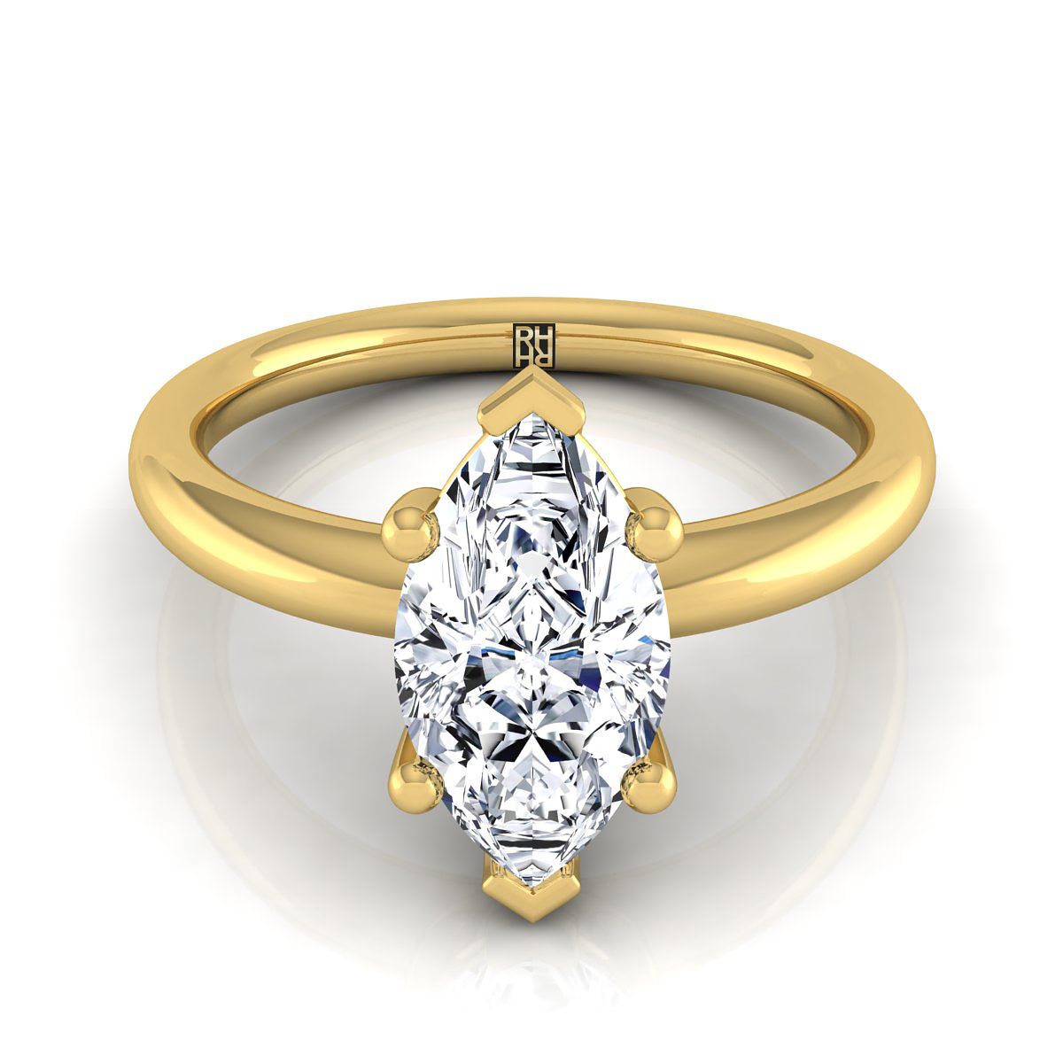 Tori Select Solitaire Marquise Lab Diamond Engagement Ring in 18K Yellow Gold | RockHer