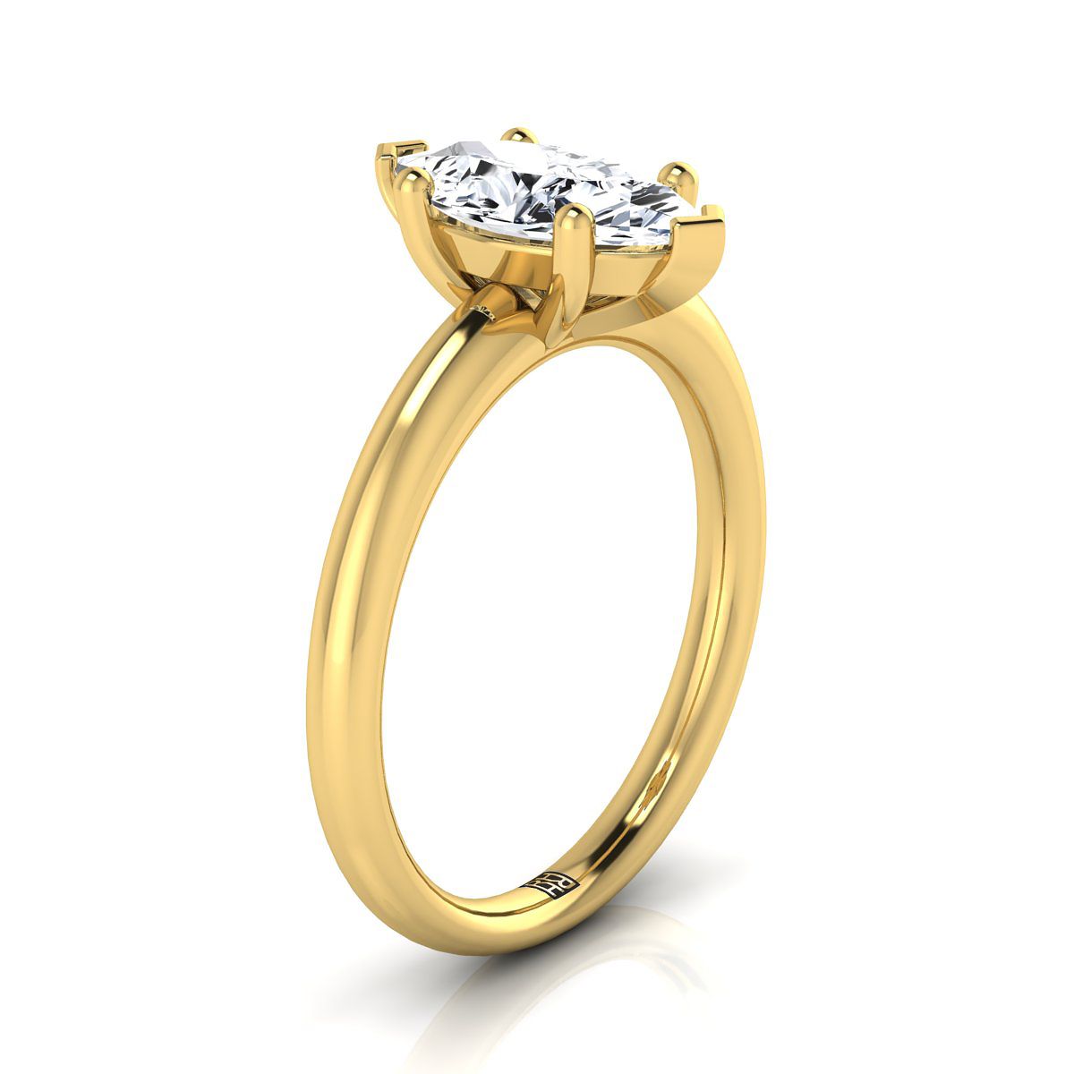 Made to order: The Tori marquise engagement ring setting in 18K Yellow Gold | RockHer