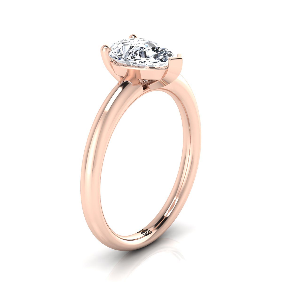 Select Solitaire styling on The Tori pear engagement ring setting | RockHer