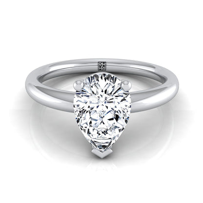 Tori Select Solitaire Pear Lab Diamond Engagement Ring in Platinum | RockHer