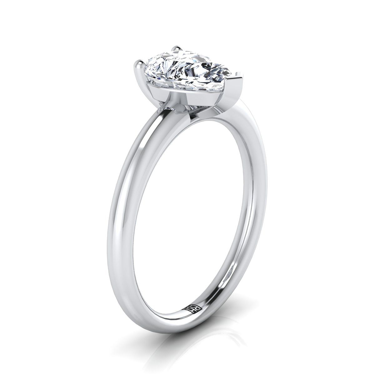 Made to order: The Tori pear engagement ring setting in 18K White Gold | RockHer