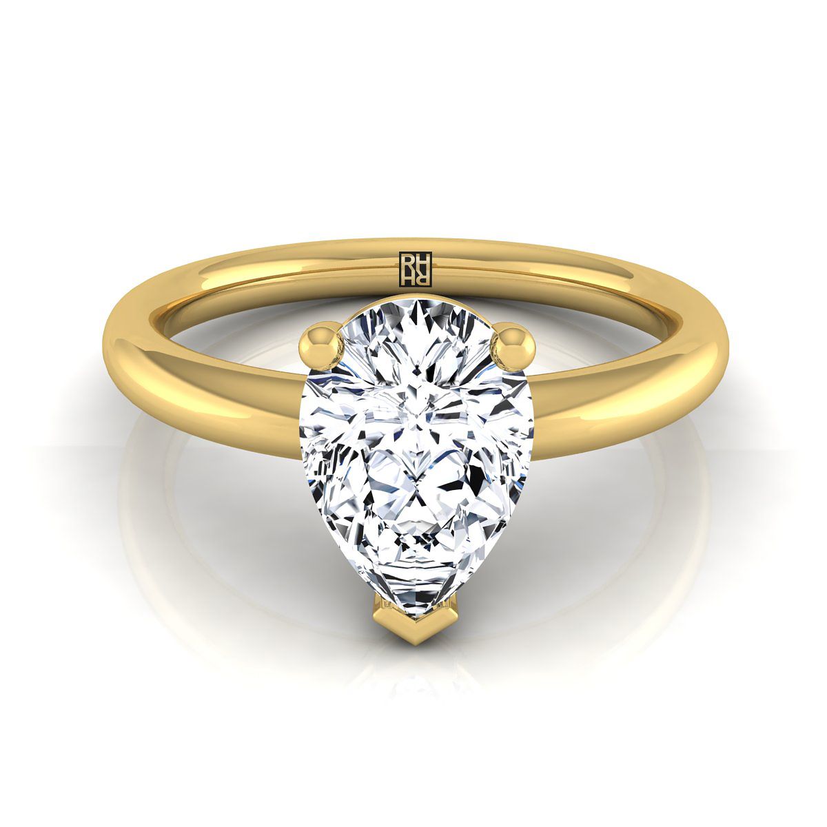 Tori Select Solitaire Pear Lab Diamond Engagement Ring in 18K Yellow Gold | RockHer