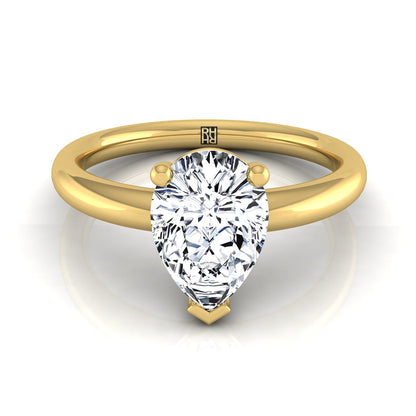Tori Select Solitaire Pear Lab Diamond Engagement Ring in 18K Yellow Gold | RockHer