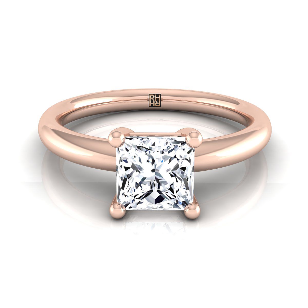 The Tori princess engagement ring setting in 14K Rose Gold | RockHer