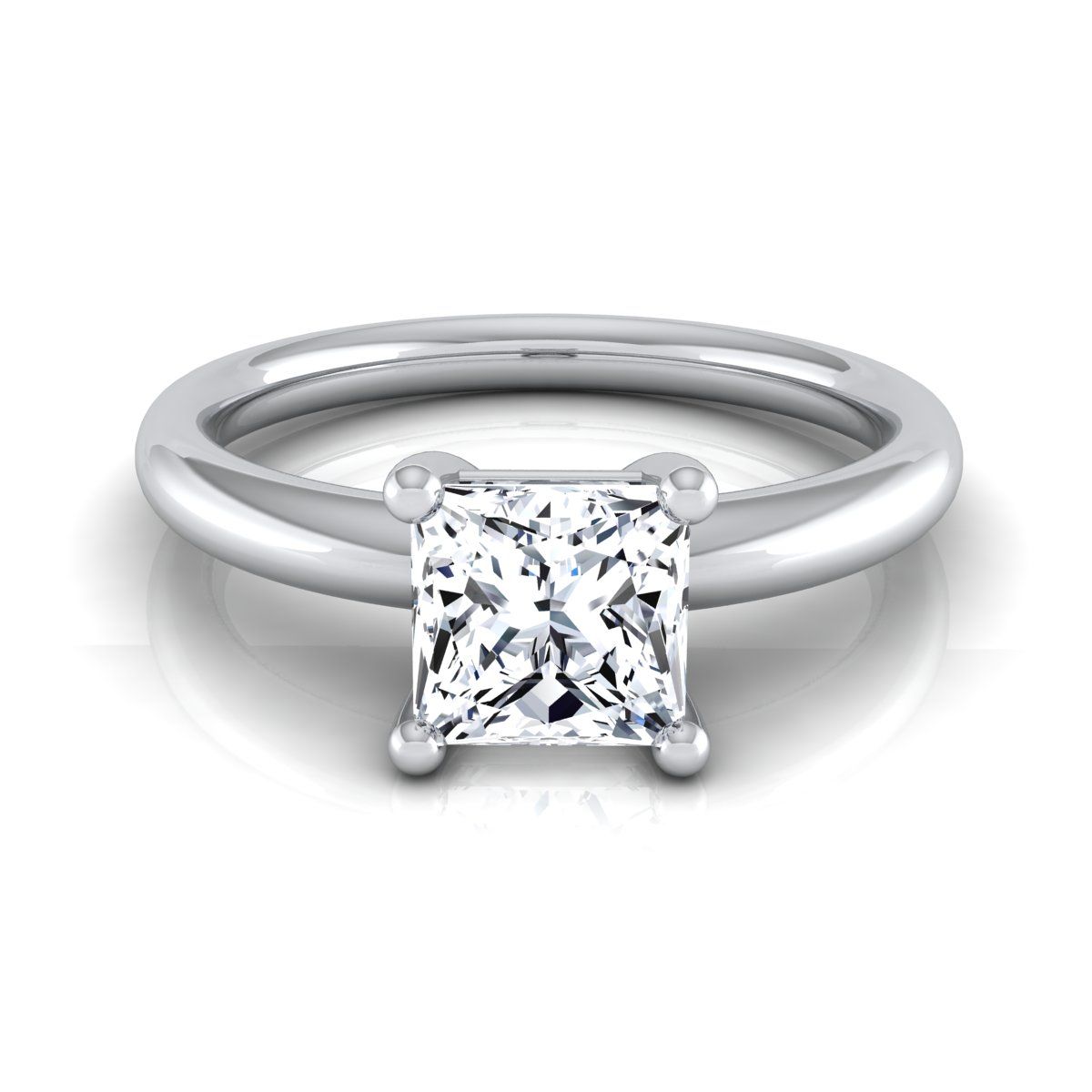 The Tori princess engagement ring setting in Platinum | RockHer