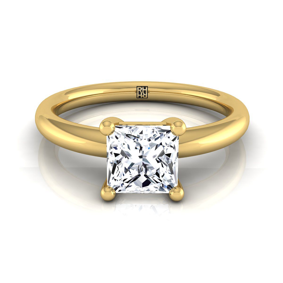 The Tori princess engagement ring setting in 18K Yellow Gold | RockHer
