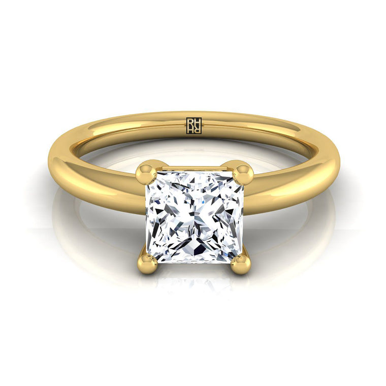 The Tori Select Solitaire Princess Cut Lab Diamond Engagement Ring in 18K Yellow Gold