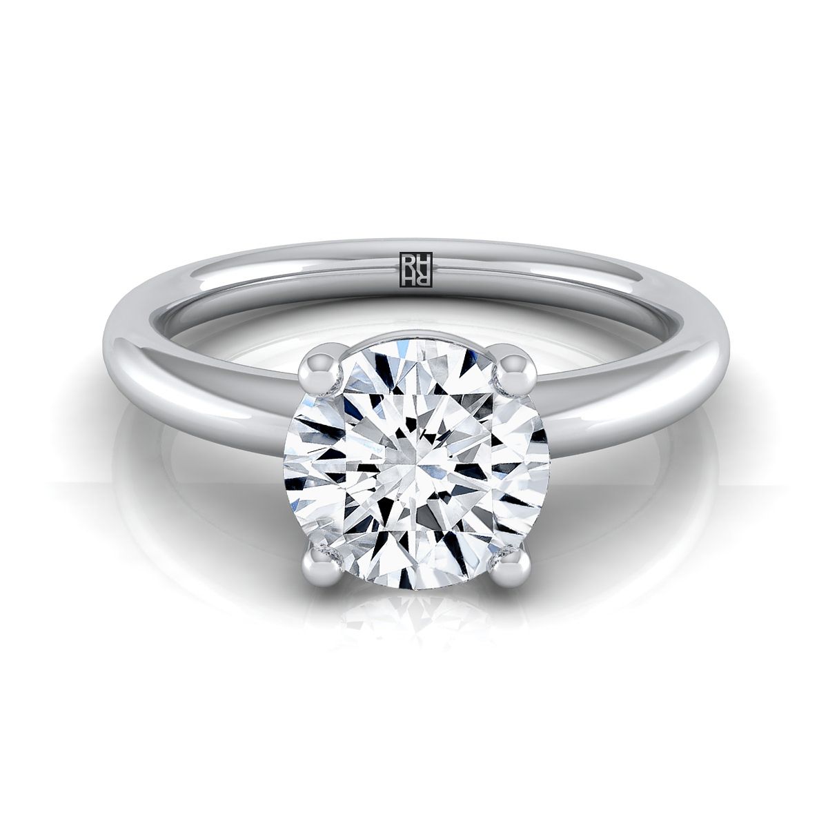 Tori Select Solitaire Round Lab Diamond Engagement Ring in Platinum | RockHer