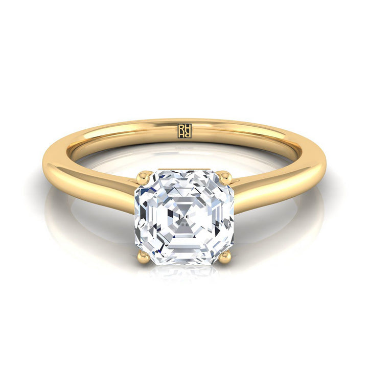 The Gladys Select Solitaire Engagement Ring with Lab Diamond in 18K Yellow Gold - view 1