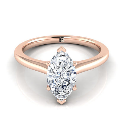 The Gladys Select Solitaire Engagement Ring with Lab Diamond in 14K Rose Gold - view 1