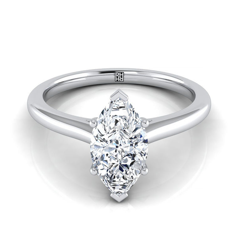 The Gladys Select Solitaire Marquise Lab Diamond Engagement Ring in Platinum