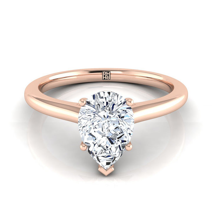 The Gladys Select Solitaire Engagement Ring with Lab Diamond in 14K Rose Gold - view 1