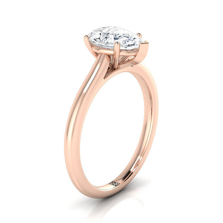 The Gladys Select Solitaire Engagement Ring with Lab Diamond in 14K Rose Gold - view 2