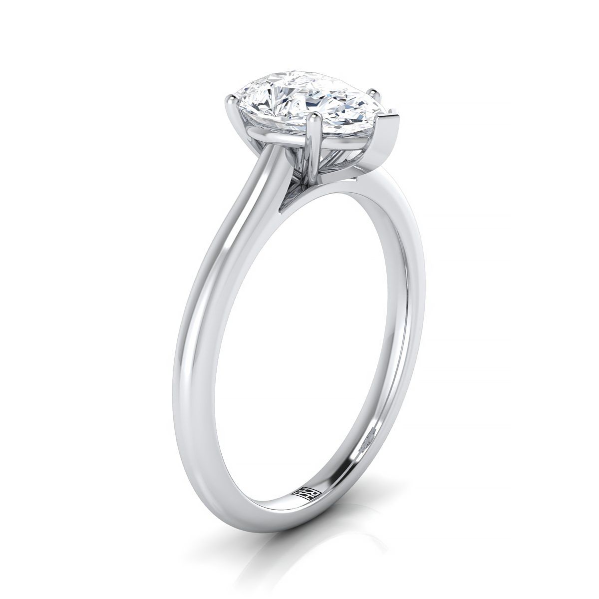 Select Solitaire styling on The Gladys pear engagement ring setting | RockHer