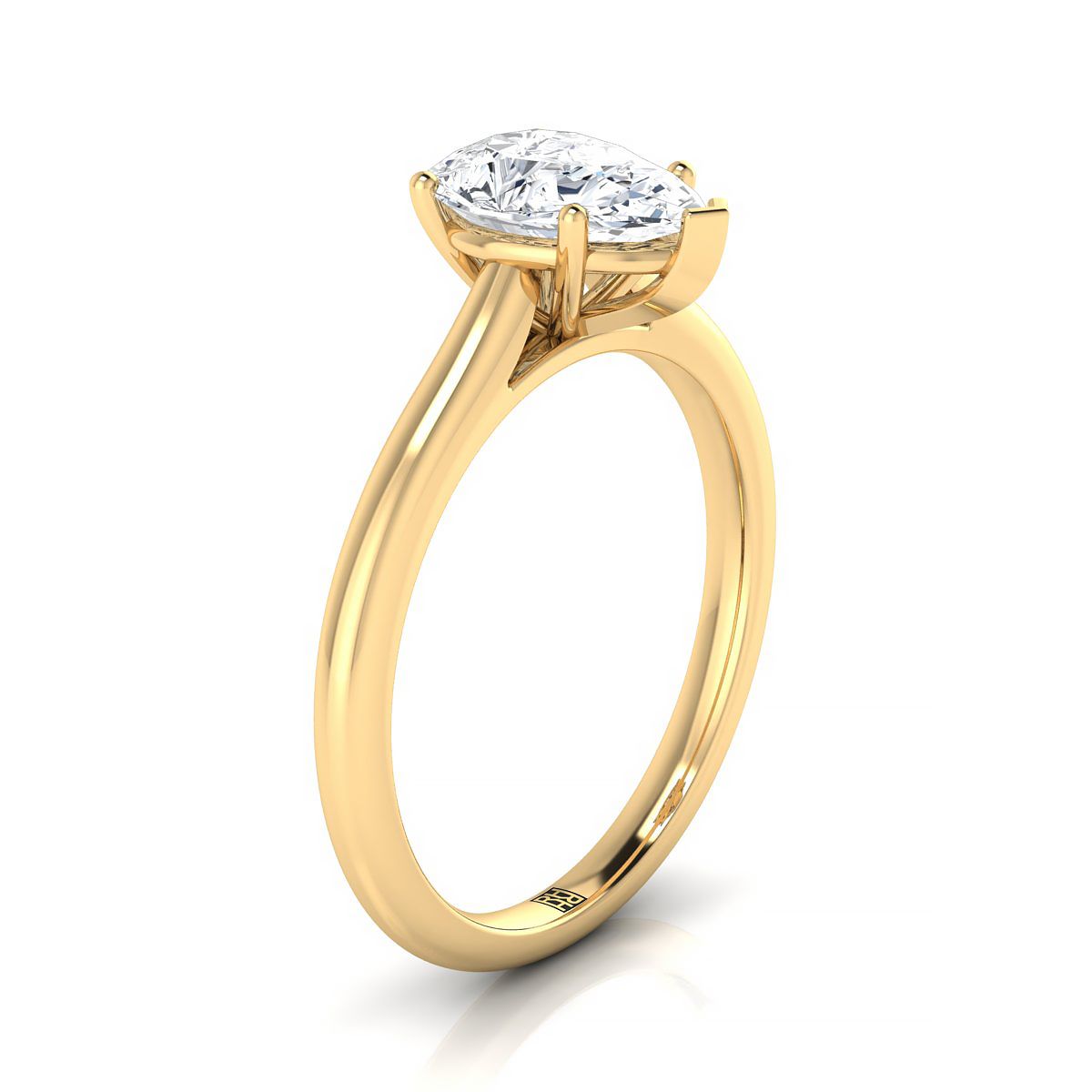 Select Solitaire styling on The Gladys pear engagement ring setting | RockHer