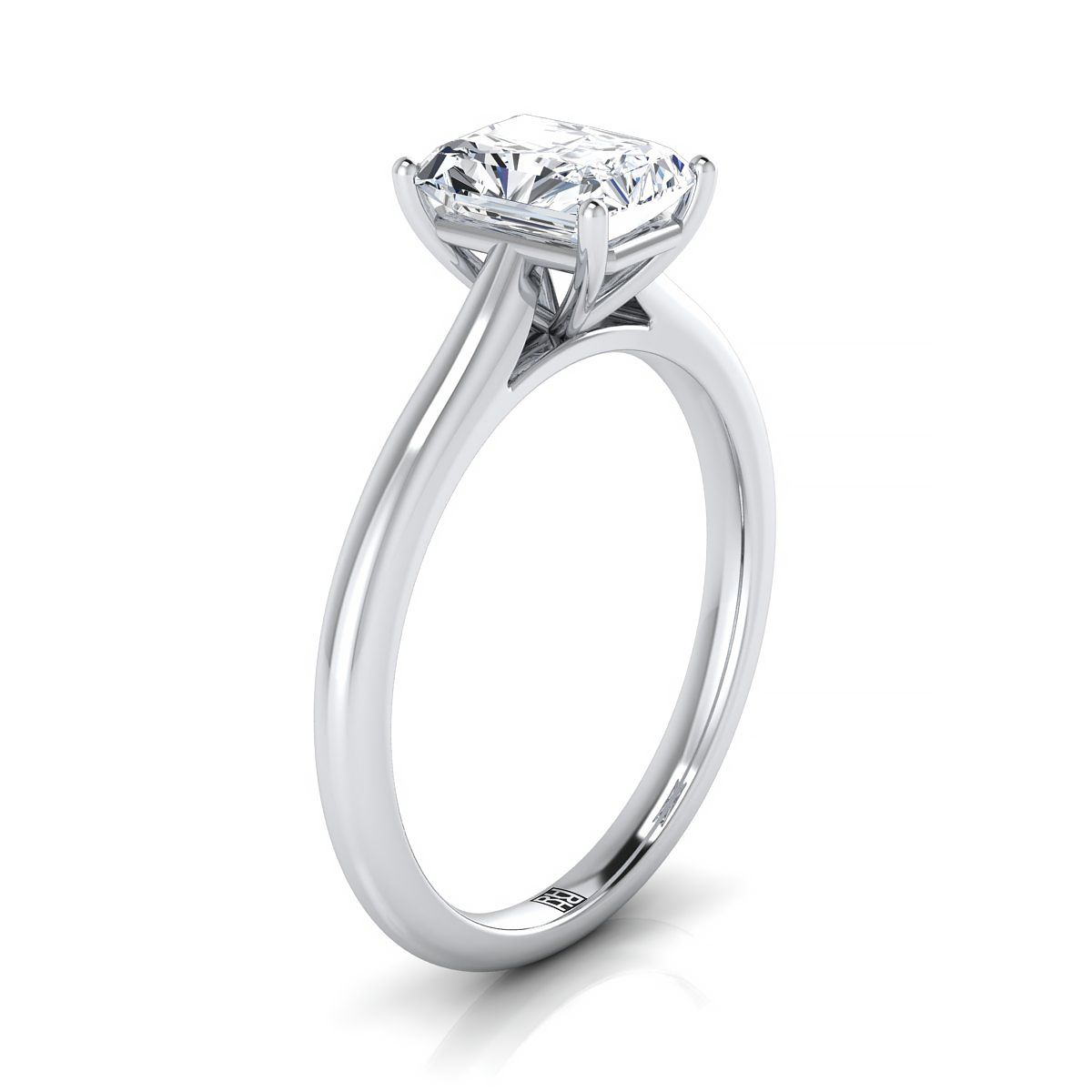 Select Solitaire Cut styling on The Gladys radiant engagement ring setting | RockHer