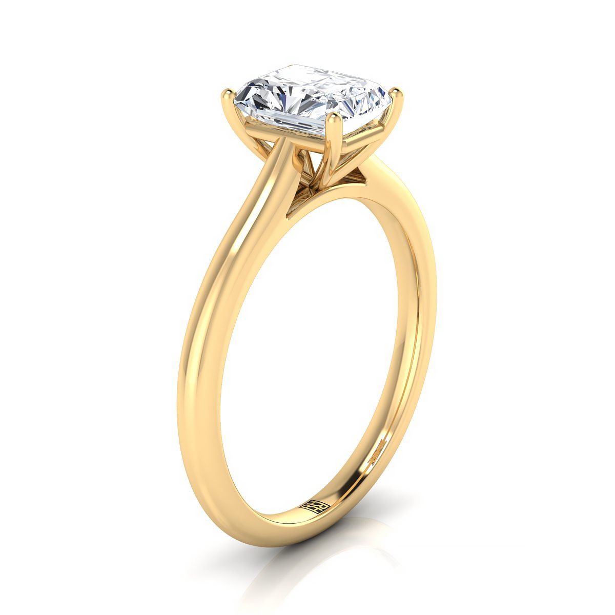 Select Solitaire Cut styling on The Gladys radiant engagement ring setting | RockHer
