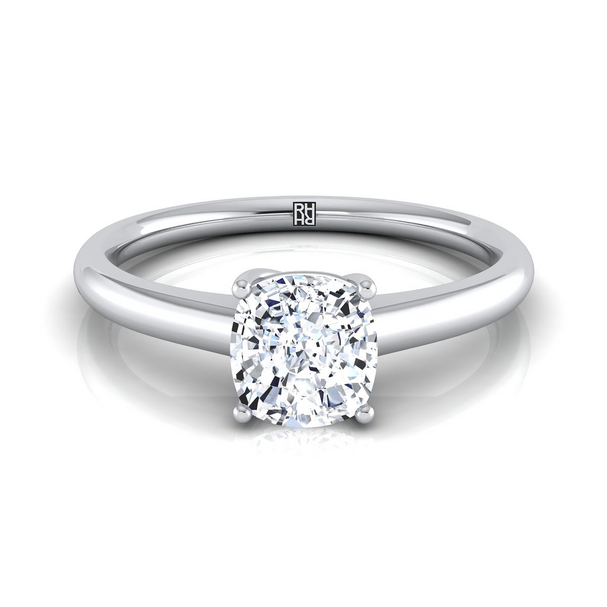 The Viola cushion engagement ring setting in Platinum | RockHer