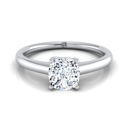 The Viola Select Solitaire Engagement Ring with Lab Diamond in 18K White Gold - view 1