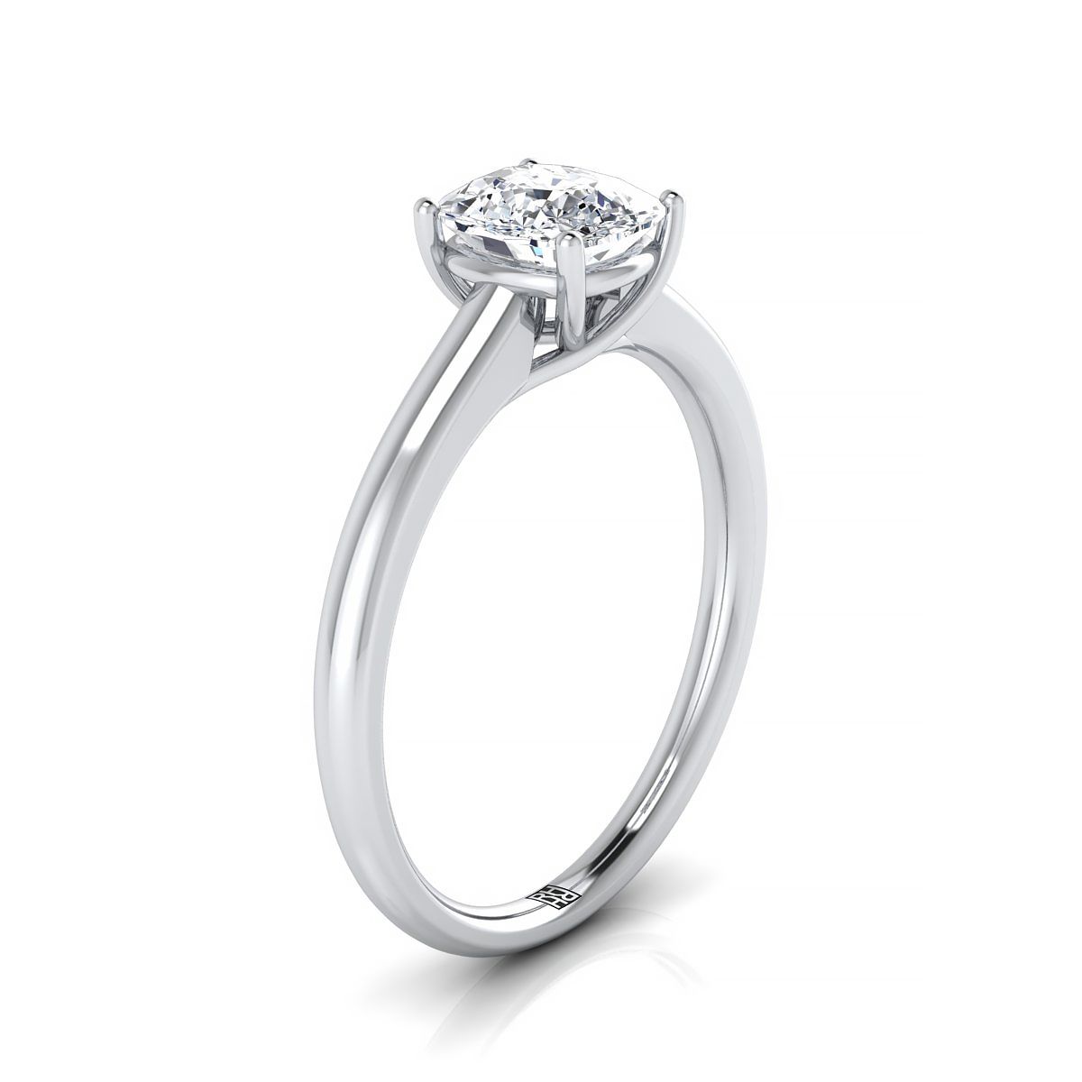 Select Solitaire Cut styling on The Viola cushion engagement ring setting | RockHer