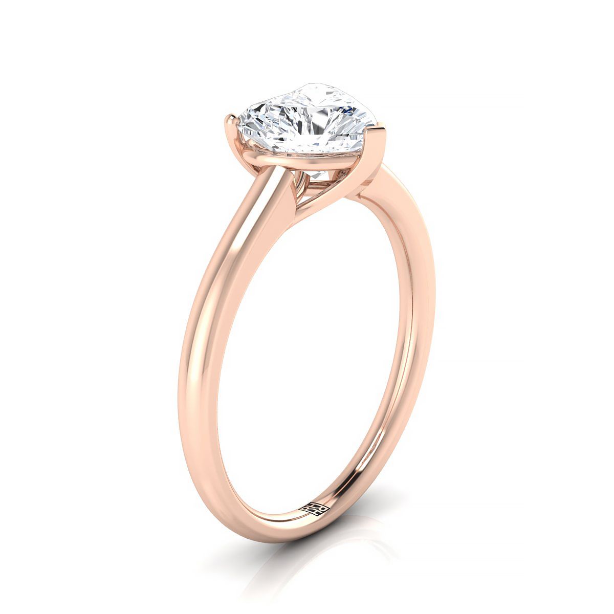 Select Solitaire styling on The Viola heart engagement ring setting | RockHer