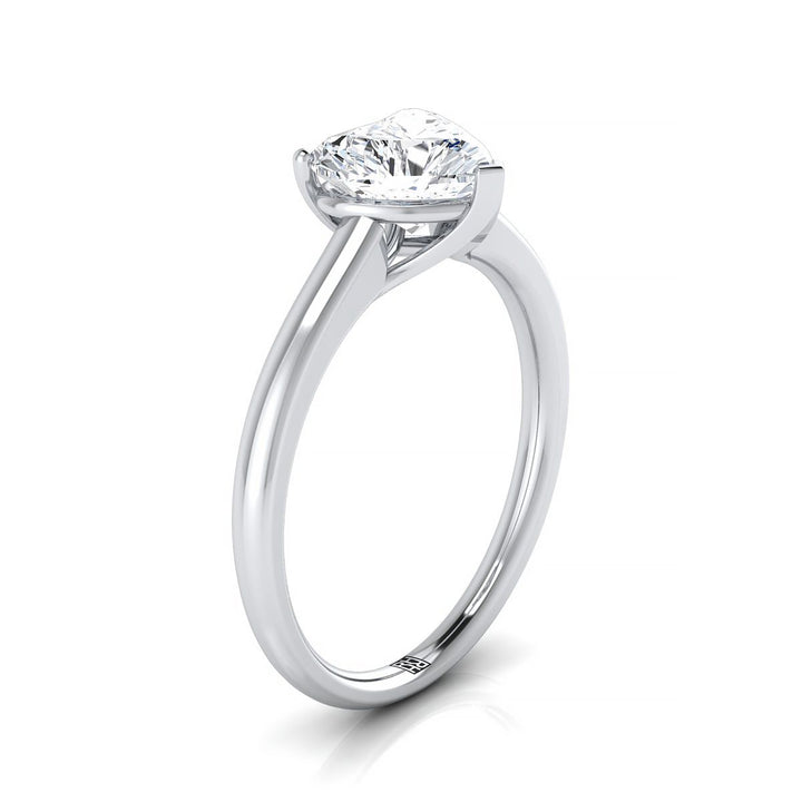 The Viola Select Solitaire Engagement Ring with Lab Diamond in 18K White Gold - view 2