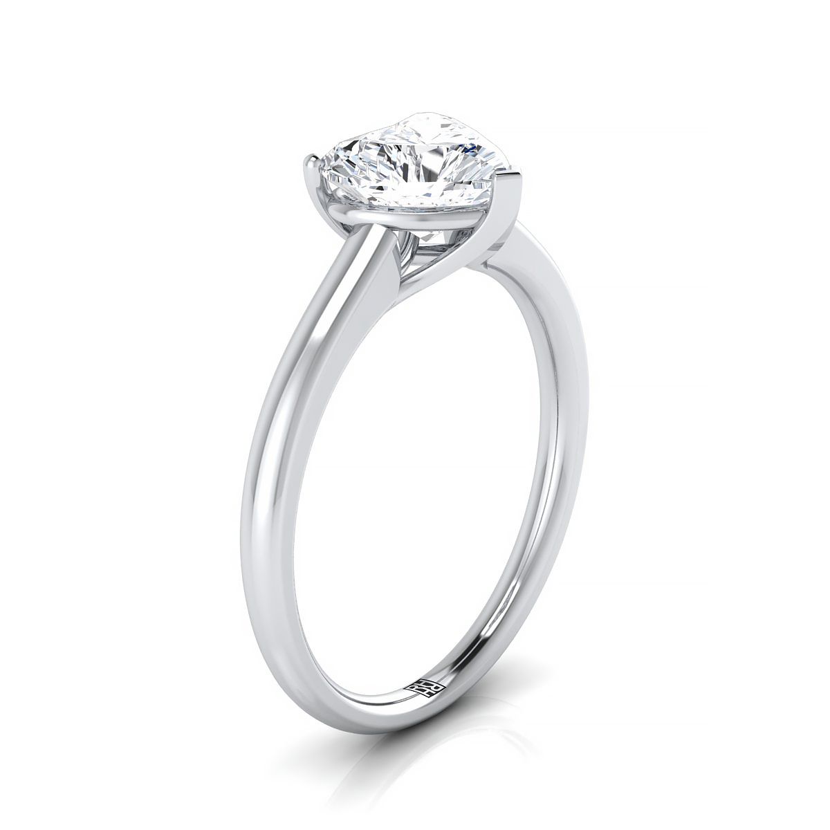 Select Solitaire styling on The Viola heart engagement ring setting | RockHer