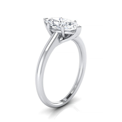 The Viola Select Solitaire Engagement Ring with Lab Diamond in Platinum - view 2