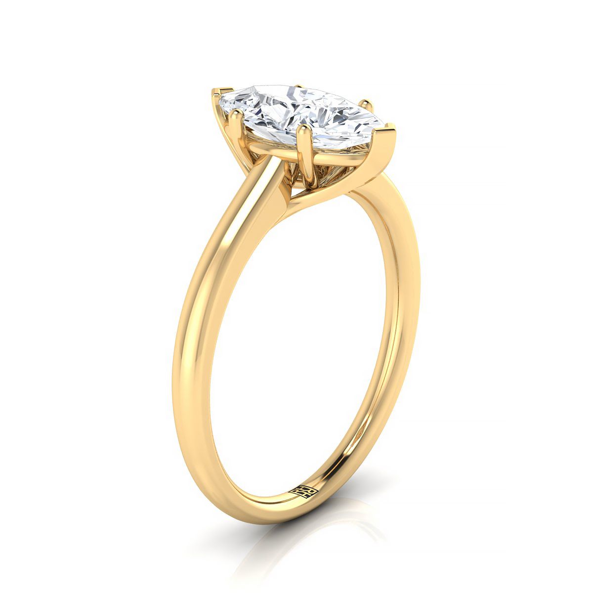 Select Solitaire styling on The Viola marquise engagement ring setting | RockHer
