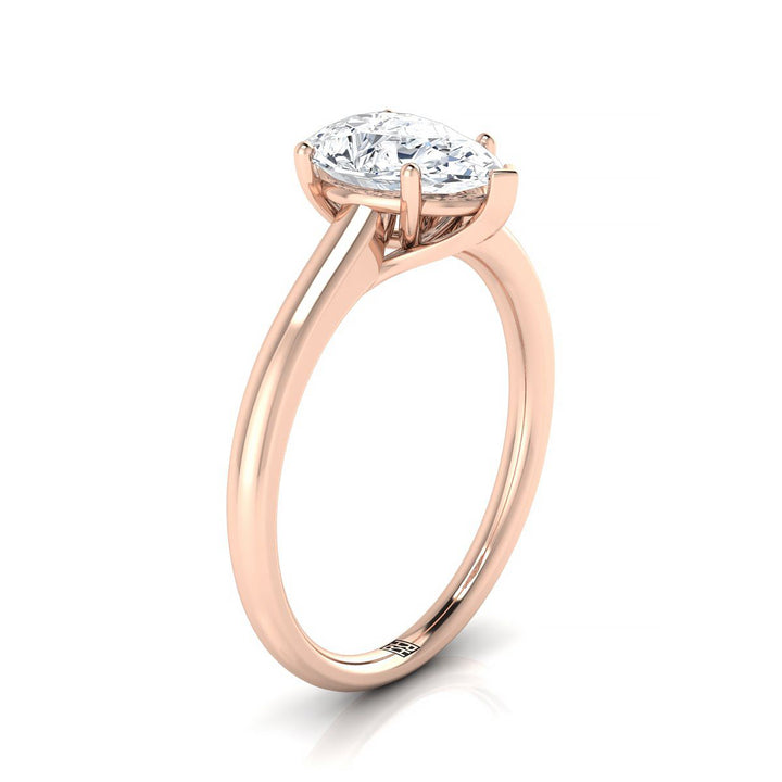 The Viola Select Solitaire Engagement Ring with Lab Diamond in 14K Rose Gold - view 2
