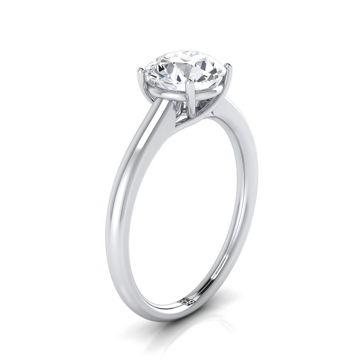 Select Solitaire styling on The Viola round engagement ring setting | RockHer