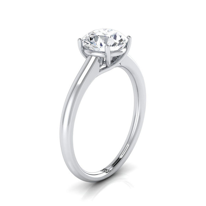 The Viola Select Solitaire Engagement Ring with Lab Diamond in 18K White Gold - view 2