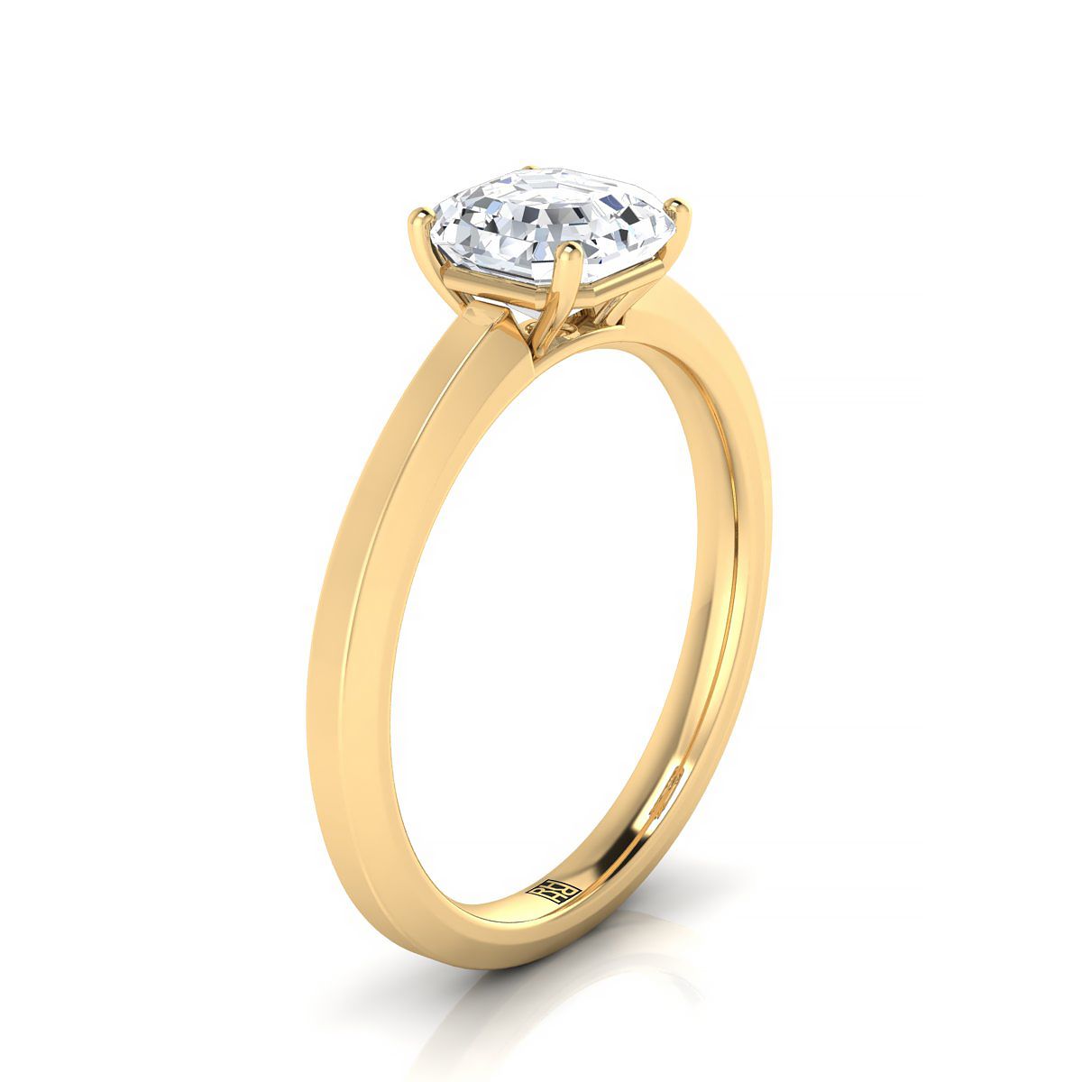 Select Solitaire Cut styling on The Carmen asscher engagement ring setting | RockHer