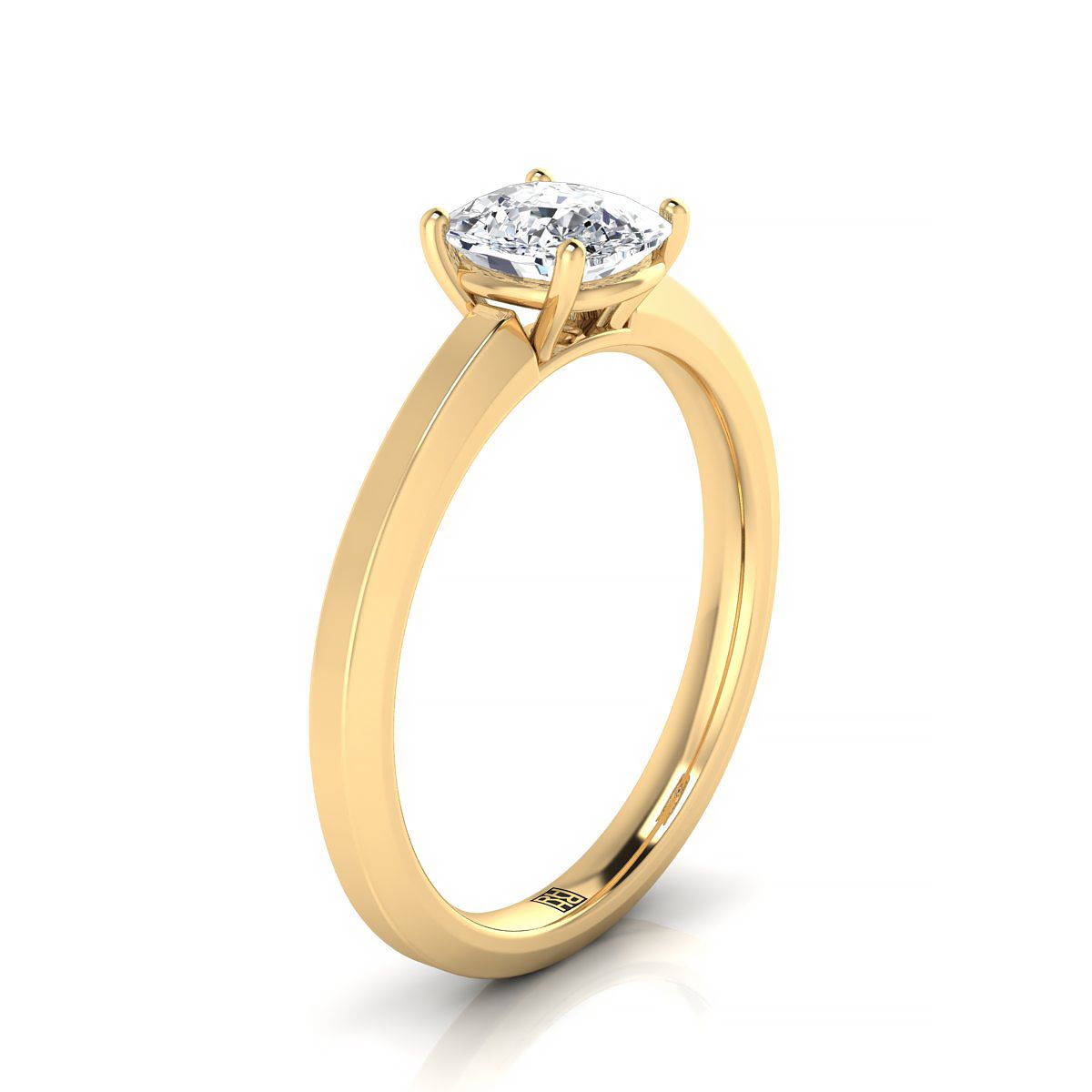 Made to order: The Carmen cushion engagement ring setting in 18K Yellow Gold | RockHer