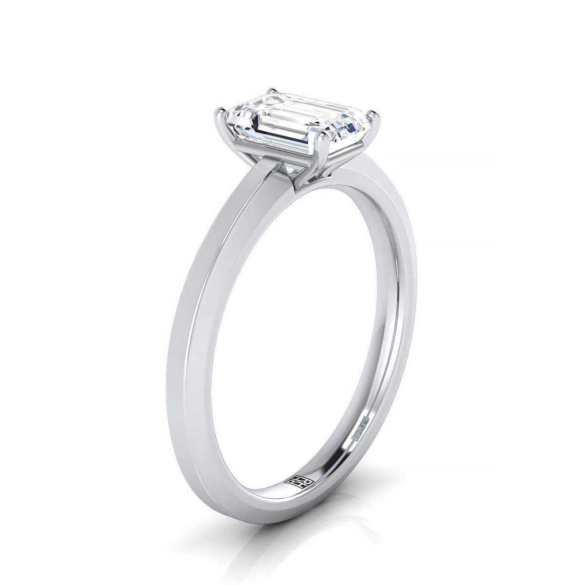 Select Solitaire Cut styling on The Carmen emerald engagement ring setting | RockHer