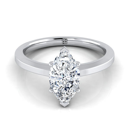 The Carmen Select Solitaire Engagement Ring with Lab Diamond in 18K White Gold - view 1