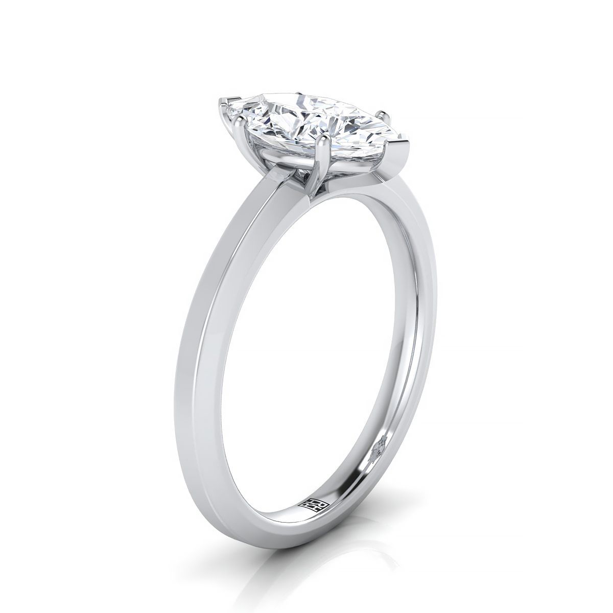 Select Solitaire styling on The Carmen marquise engagement ring setting | RockHer