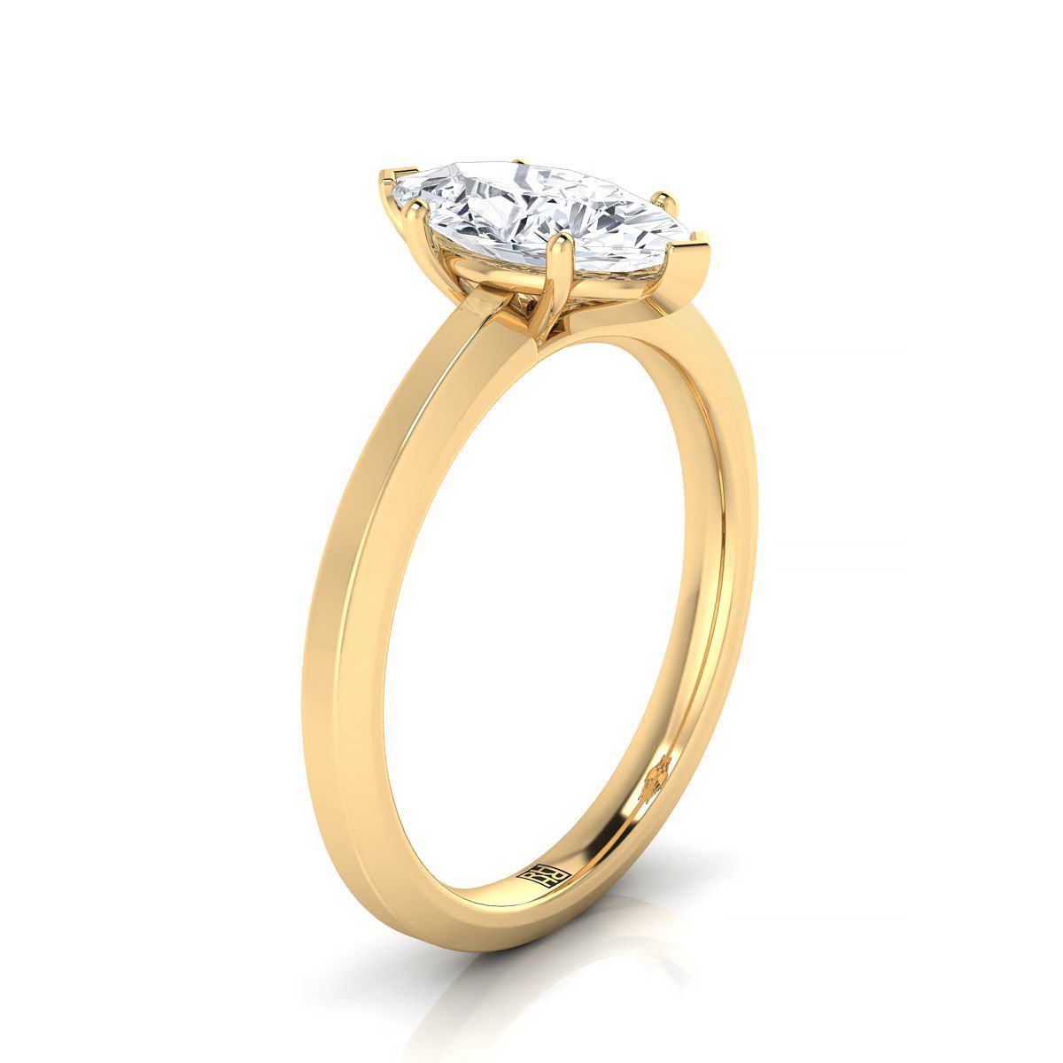 Select Solitaire styling on The Carmen marquise engagement ring setting | RockHer
