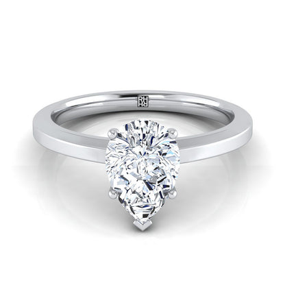 The Carmen Select Solitaire Engagement Ring with Lab Diamond in 18K White Gold - view 1