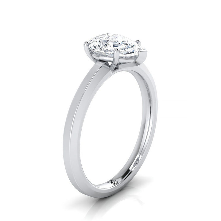The Carmen Select Solitaire Engagement Ring with Lab Diamond in 18K White Gold - view 2