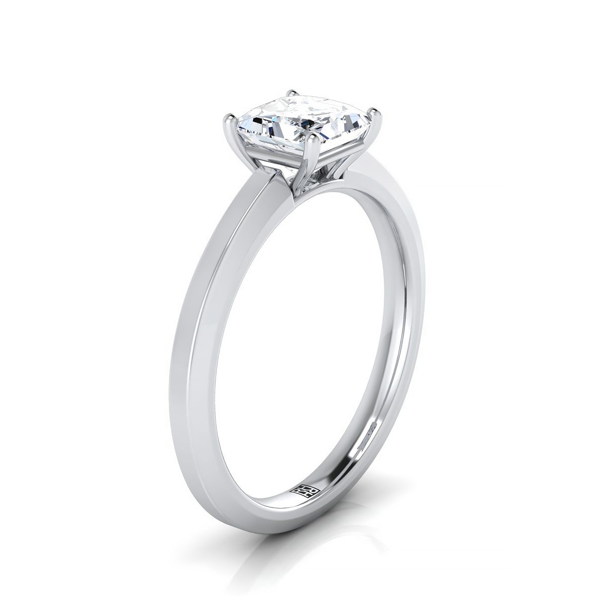 Select Solitaire styling on The Carmen princess engagement ring setting | RockHer