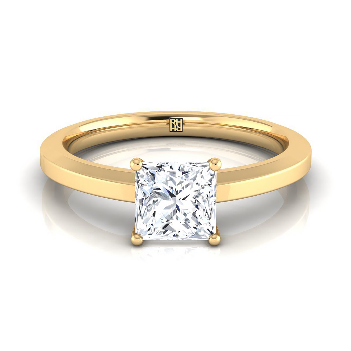 The Carmen princess engagement ring setting in 18K Yellow Gold | RockHer