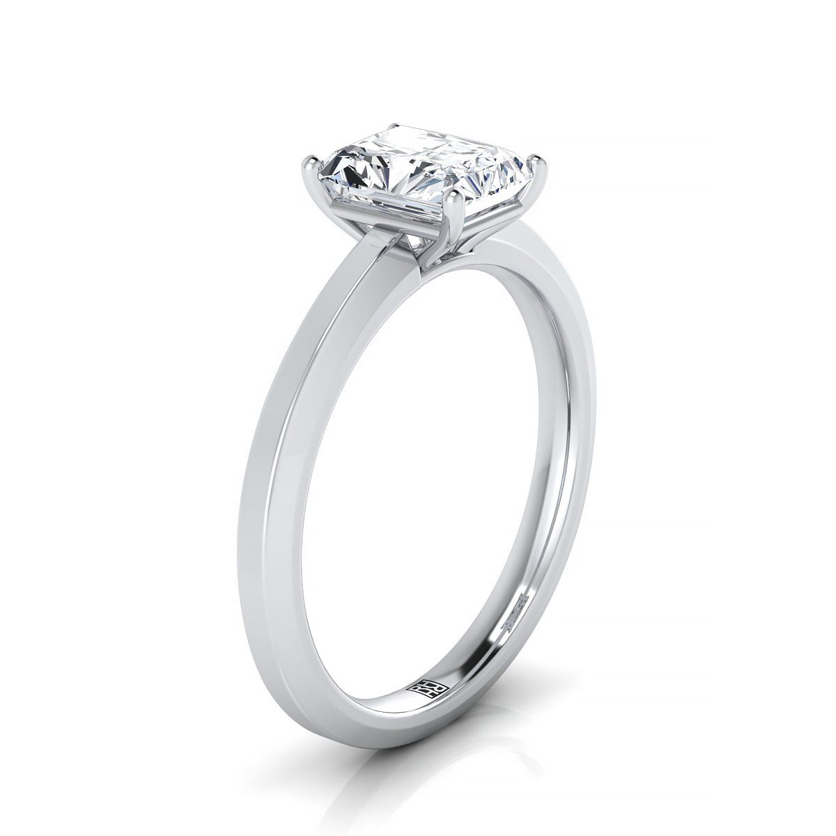 Select Solitaire Cut styling on The Carmen radiant engagement ring setting | RockHer