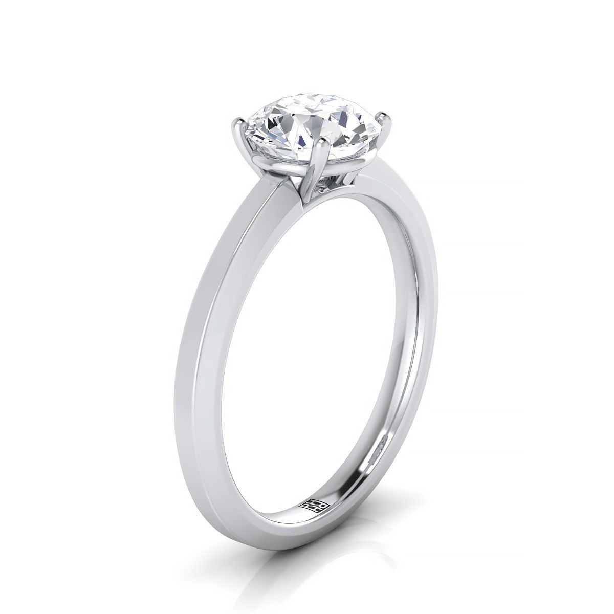 Select Solitaire styling on The Carmen round engagement ring setting | RockHer